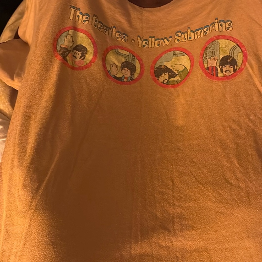 The Beatles T-Shirt - Orange with Yellow Submarine Design